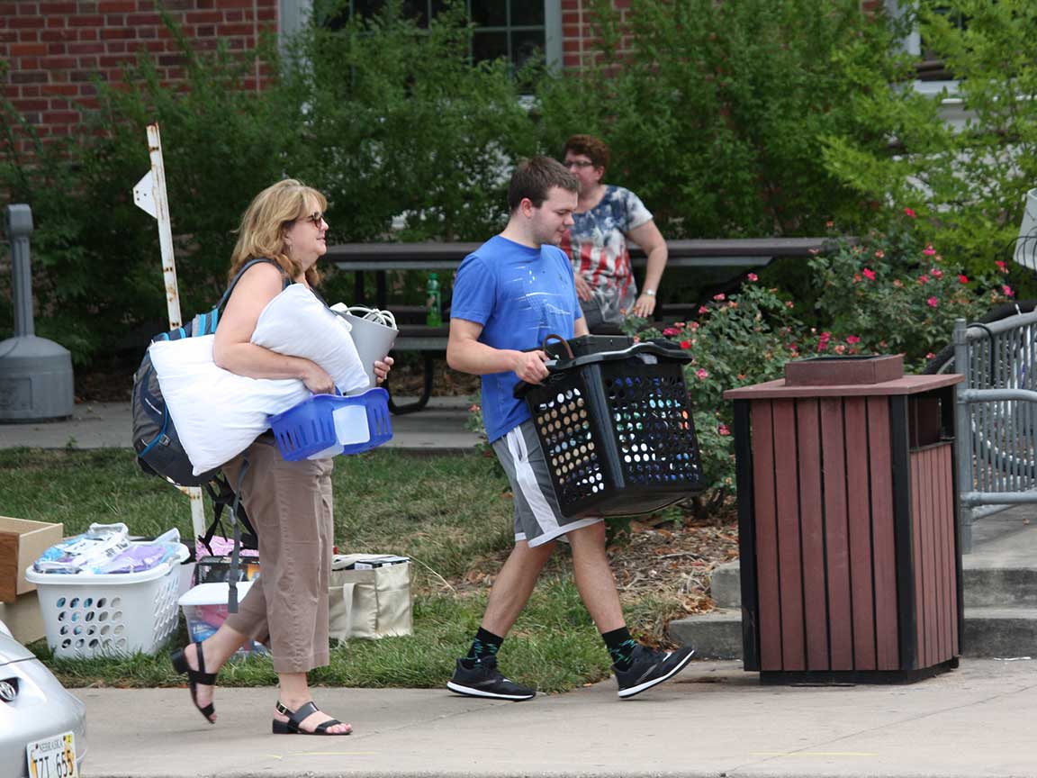 Student moved into UNL residence hall.